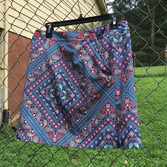 EP PRO WOMENS GOLFING ATHLETIC SKORT SIZE 2 COLOR MIX PAISLEY - Picture 2 of 6